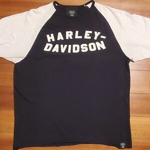 Harley-Davidson Black and White ¾ Sleeve Jersey